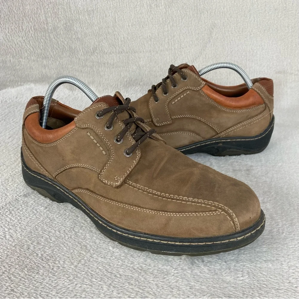 Johnston Murphy Men's XC4 Oxford Shoes Size 10 Brown Leather Waterproof Casual